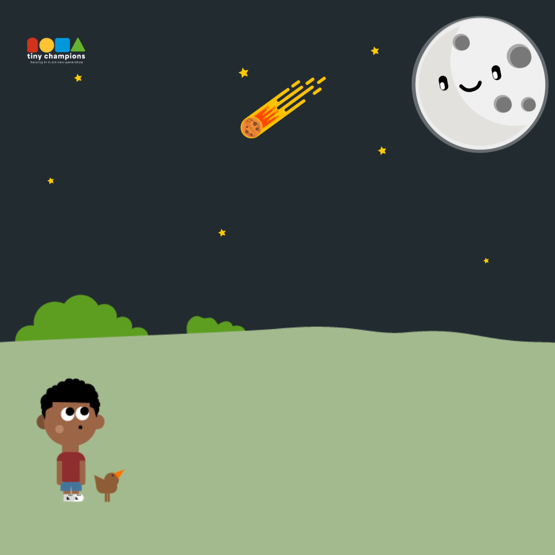 Shooting star cartoon illustration